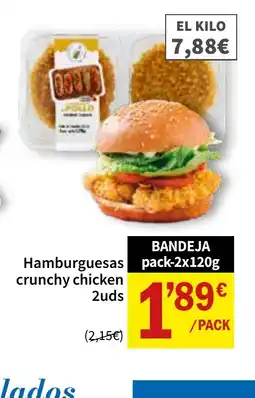 SPAR Hamburguesas crunchy chicken oferta