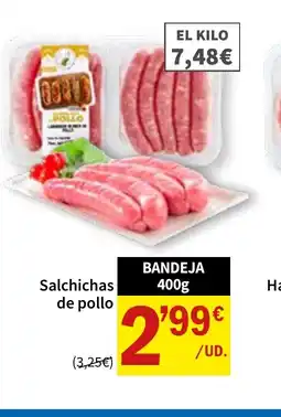 SPAR Salchichas de pollo oferta
