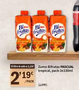 SPAR PASCUAL Zumo Bifrutas oferta