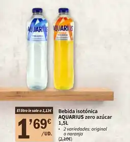 SPAR AQUARIUS Bebida isotónica zero azúcar oferta