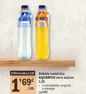 SPAR AQUARIUS Bebida isotónica zero azúcar oferta