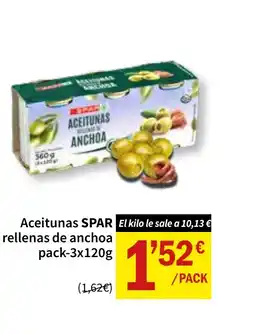 SPAR SPAR Aceitunas rellenas de anchoa oferta