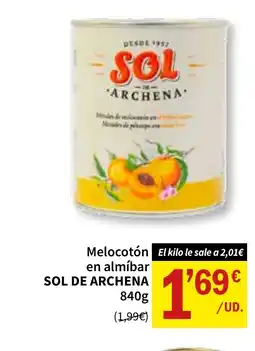 SPAR SOL DE ARCHENA Melocotón en almíbar oferta