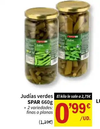 SPAR SPAR Judías verdes oferta