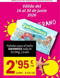 SPAR SWIMMIES Pañales para el baño oferta