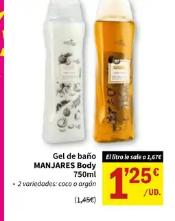 SPAR MANJARES Gel de baño Body oferta