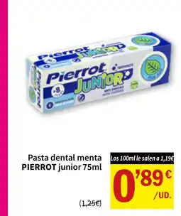 SPAR PIERROT Pasta dental menta junior oferta