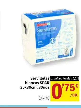 SPAR SPAR Servilletas blancas oferta