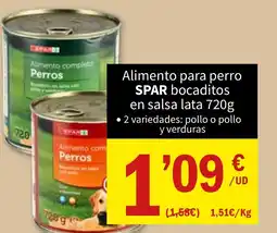 SPAR SPAR Alimento para perro bocaditos en salsa oferta