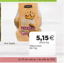 Plenus Supermercados Pataca común oferta