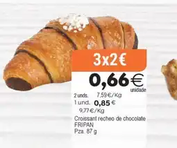 Plenus Supermercados FRIPAN Croissant recheo de chocolate oferta