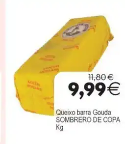 Plenus Supermercados SOMBRERO DE COPA Queixo barra Gouda oferta