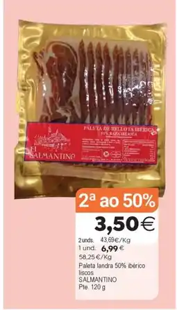 Plenus Supermercados SALMANTINO Paleta landra 50% ibérico liscos oferta