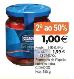 Plenus Supermercados CIDACOS Pementos do Piquillo enteiros extra oferta