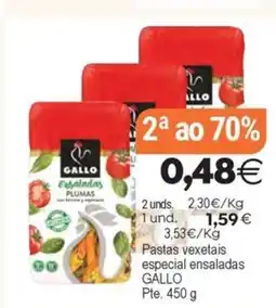 Plenus Supermercados GALLO Pastas vexetais especial ensaladas oferta