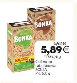 Plenus Supermercados BONKA Café moido natural/mezcla oferta