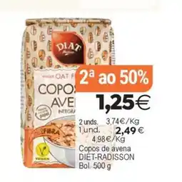 Plenus Supermercados DIET-RADISSON Copos de avena oferta