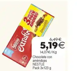 Plenus Supermercados NESTLE Chocolate con améndoas oferta