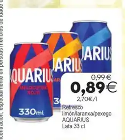 Plenus Supermercados AQUARIUS Refresco limón/laranxa/pexego oferta