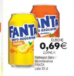 Plenus Supermercados FANTA Refresco Zero limón/laranxa oferta