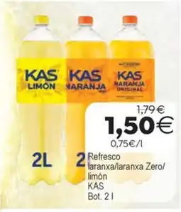 Plenus Supermercados KAS Refresco laranxa/laranxa Zero/ limón oferta