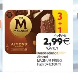 Plenus Supermercados MAGNUM FRIGO Xeado bombón Almond oferta