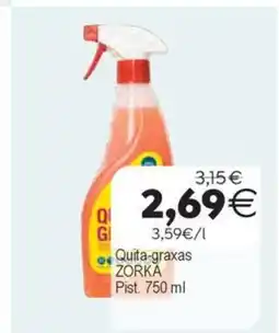 Plenus Supermercados ZORKA Quita-graxas oferta