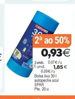 Plenus Supermercados SPAR Bolsa lixo 301 autopeche azul oferta