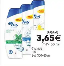 Plenus Supermercados H&S Champú oferta