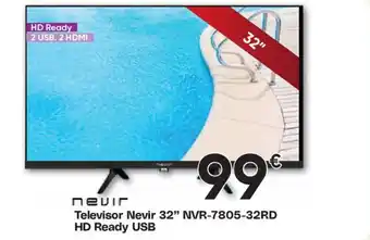 NEVIR Televisor 32" NVR-7805-32RD HD Ready USB