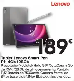 Hiper FROIZ LENOVO Tablet Smart Pen P11 4Gb 128Gb oferta