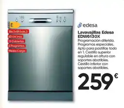 Hiper FROIZ EDESA Lavavajillas EDW6130X oferta