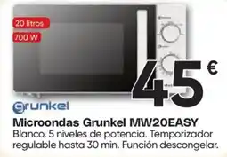 Hiper FROIZ GRUNKEL Microondas MW20EASY oferta