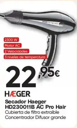 Hiper FROIZ HAAGER Secador HD230011B AC Pro Hair oferta