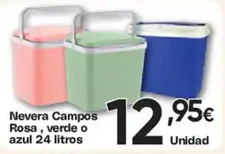 Hiper FROIZ Nevera Campos Rosa, verde o azul oferta