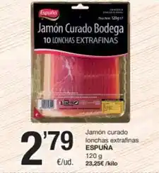 SPAR Fragadis Espuña - jamón curado lonchas extrafinas oferta