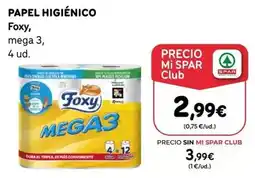 SPAR Gran Canaria Foxy - papel higienico oferta