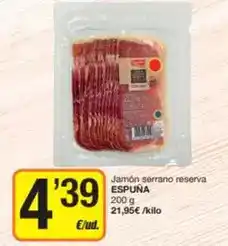 Economy Cash Espuña - jamón serrano reserva oferta