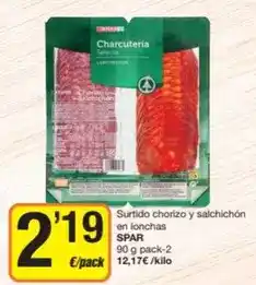 Economy Cash Spar - surtido chorizo y salchichon en lonchas oferta