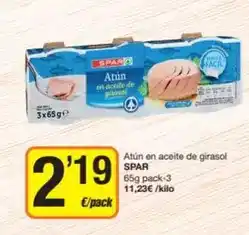 Economy Cash Spar - atun en aceite de girasol oferta