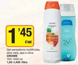 Economy Cash Crowe - gel sensations multifrutas, aloe vera, spa o oliva oferta