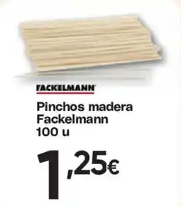 Hiper FROIZ FACKELMANN Pinchos madera 100 u oferta