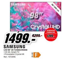 MediaMarkt Samsung - led 98 4k tu98du9005k oferta