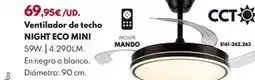BricoCentro Ventilador techo night eco mini 20w 4290lm - blanco oferta