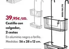BricoCentro Cestillo colgante mampara 2 alturas - aluminio oferta