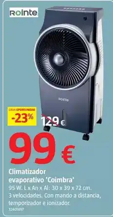 Rointe - climatizador evapora coimbra