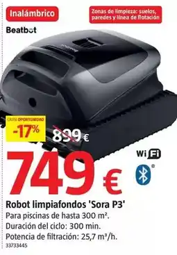 Bauhaus Beatbot - robot limpiafondos sora p3 oferta