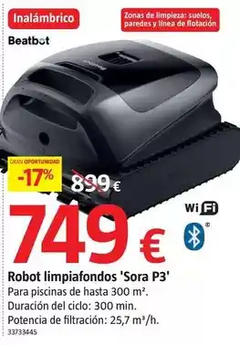 Beatbot - robot limpiafondos sora p3