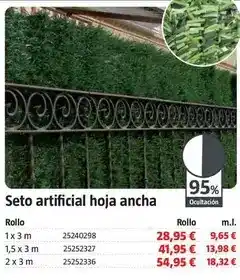 Bauhaus Seto artificial hoja ancha oferta