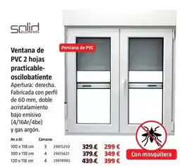 Bauhaus Ventana de pvc 2 hojas practicable-oscilobatiente oferta